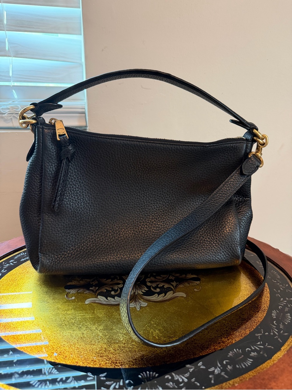 Coach Shay Black Pebbled Leather Shoulder Crossbody Bag - Picture 3 of 11